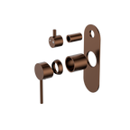 Wall/Shower Mixer W Divertor Trim Kit Brushed Copper
