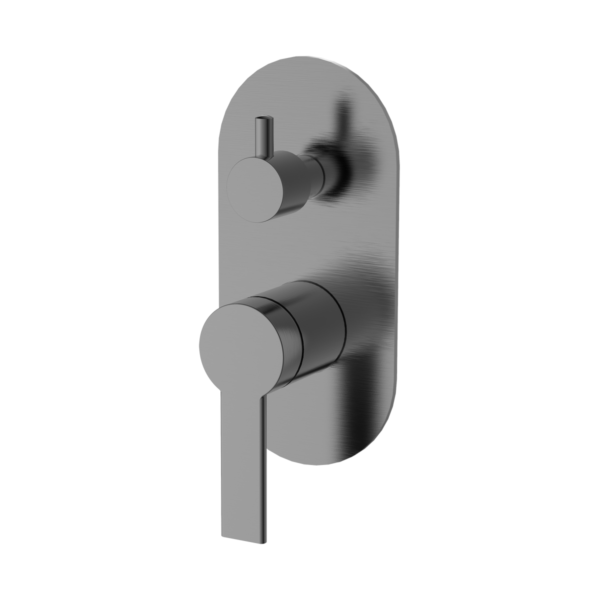 Wall/Shower Mixer W Divertor Trim Kit Brushed Gun Metal