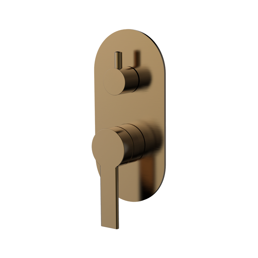 Wall/Shower Mixer W Divertor Trim Kit Brushed Copper