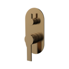 Wall/Shower Mixer W Divertor Trim Kit Brushed Copper