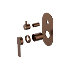 Wall/Shower Mixer W Divertor Trim Kit Brushed Copper