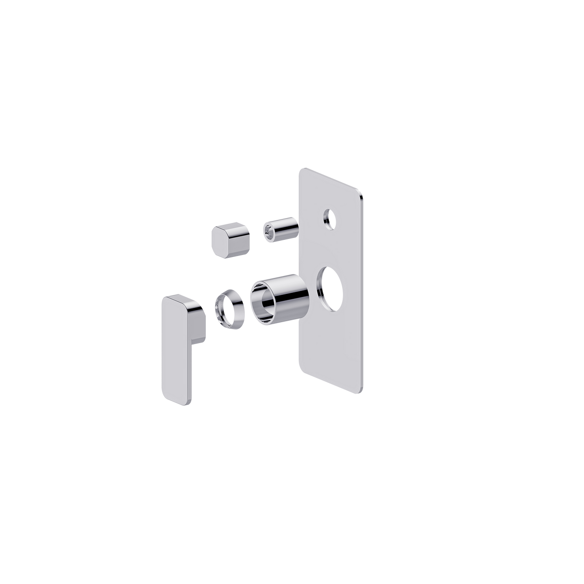 Wall/Shower Mixer W Divertor Trim Kit Chrome