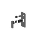 Wall/Shower Mixer W Divertor Trim Kit Matte Black