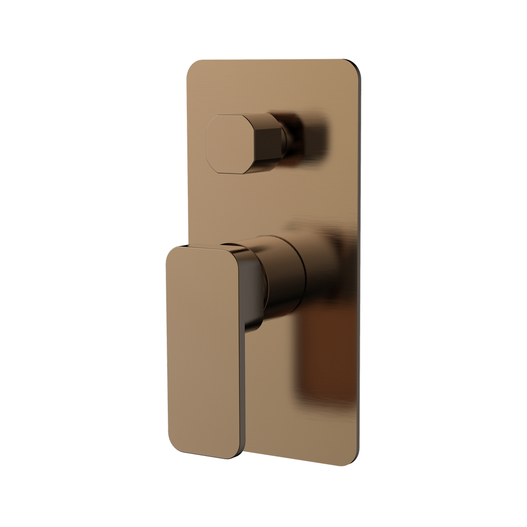 Wall/Shower Mixer W Divertor Trim Kit Brushed Copper