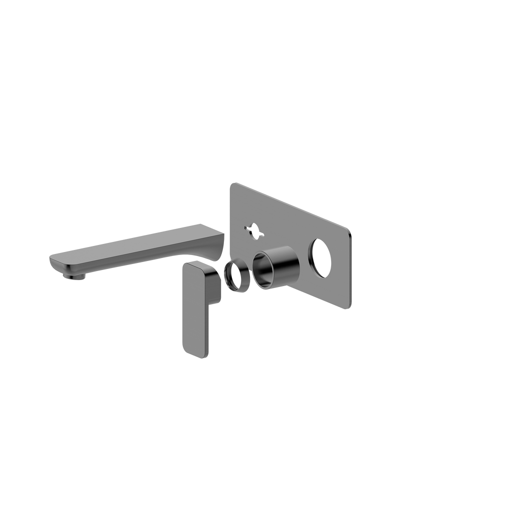 Wall Basin Set 180 Trim Kit Brushed Gun Metal