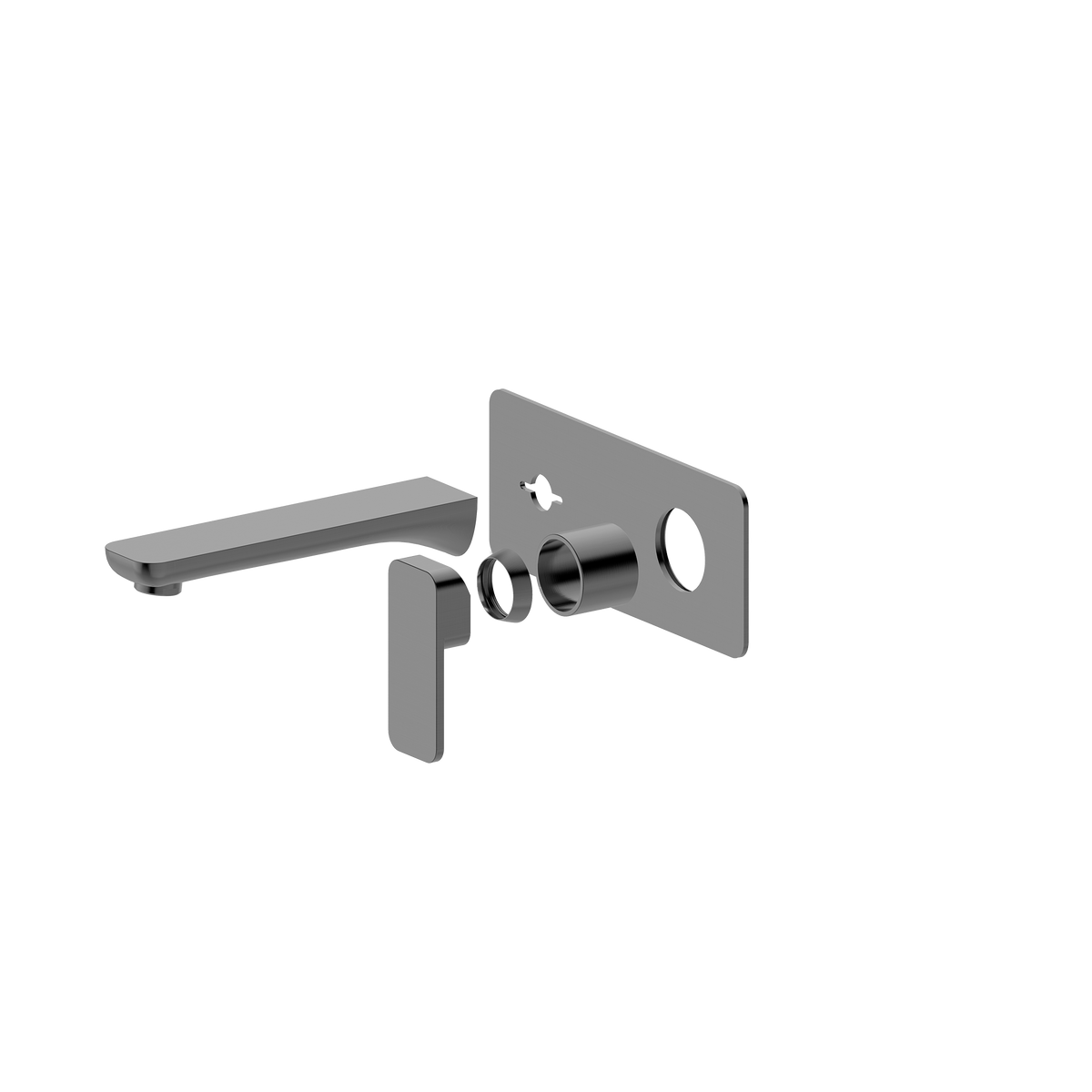 Wall Basin Set 180 Trim Kit Brushed Gun Metal
