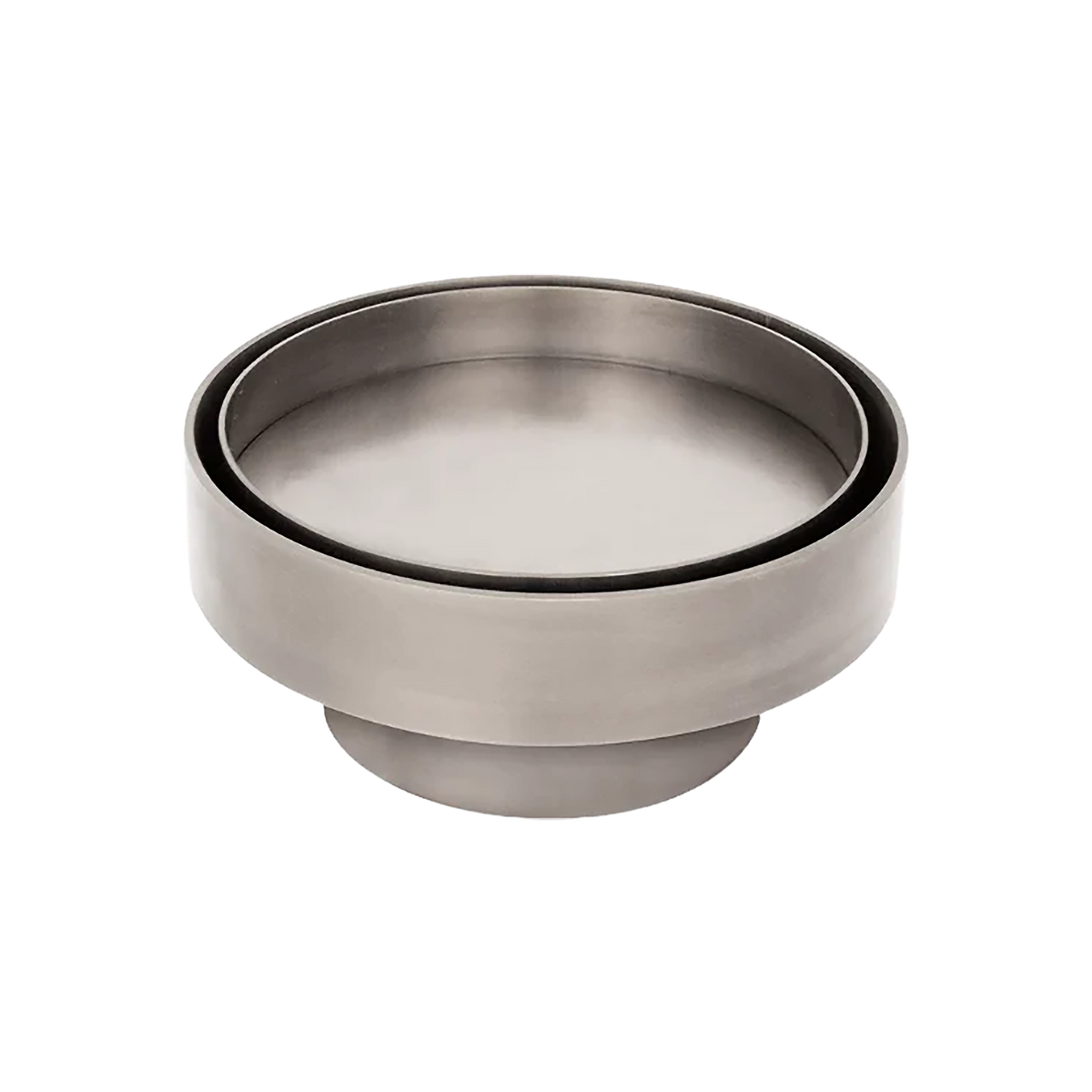 Round Tile Insert 115x75mm Satin Nickel