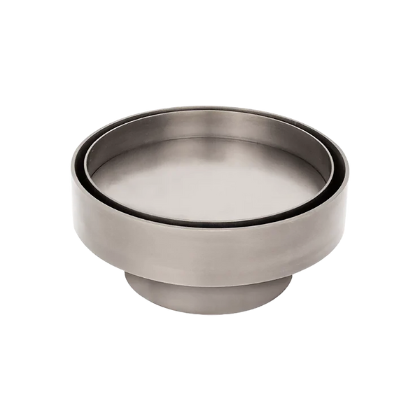 Round Tile Insert 115x75mm Satin Nickel