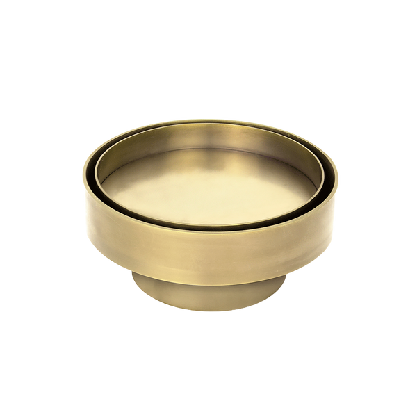 Round Tile Insert 115x75mm Brushed Gold