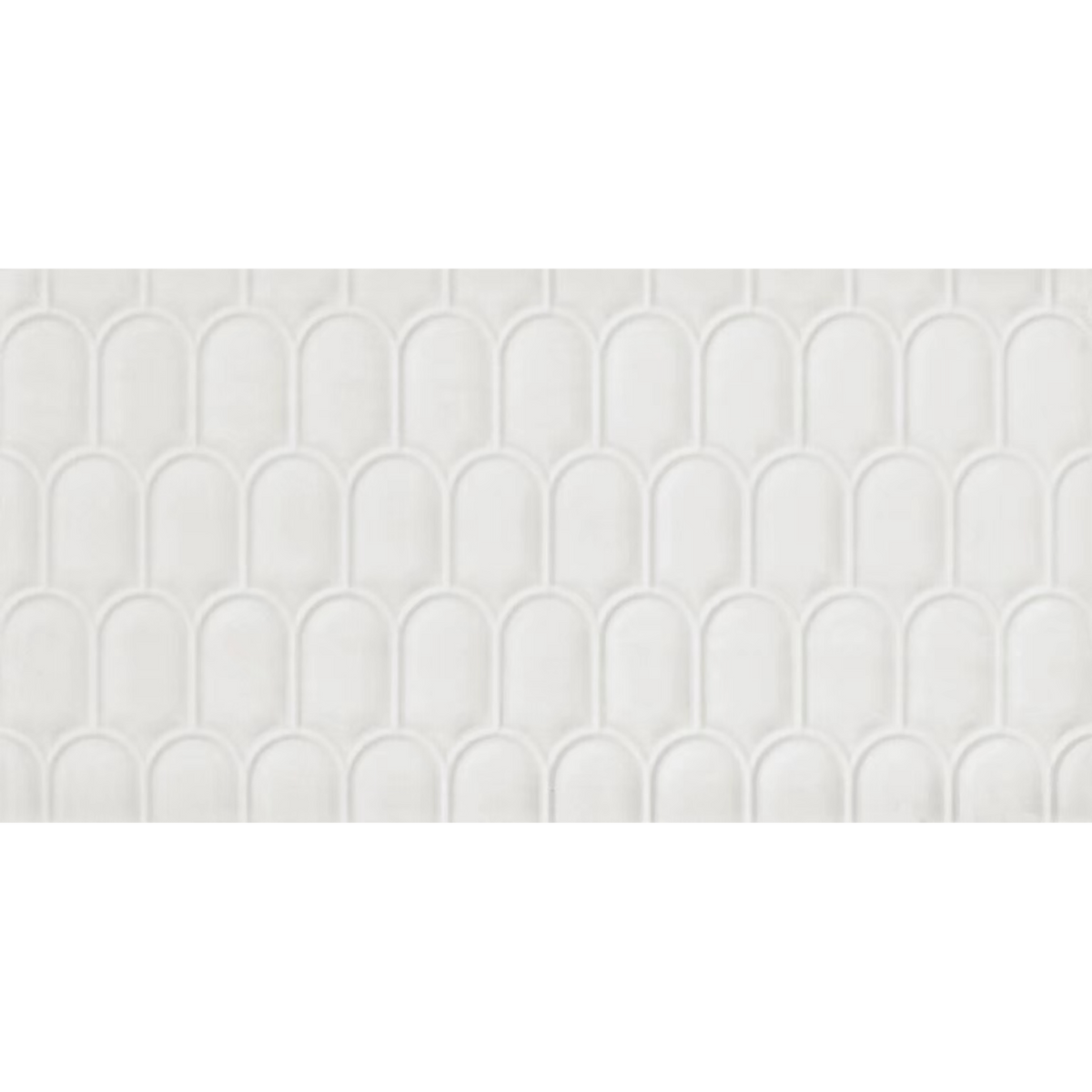 Vision-Feather White Feather Embossed Satin Tile