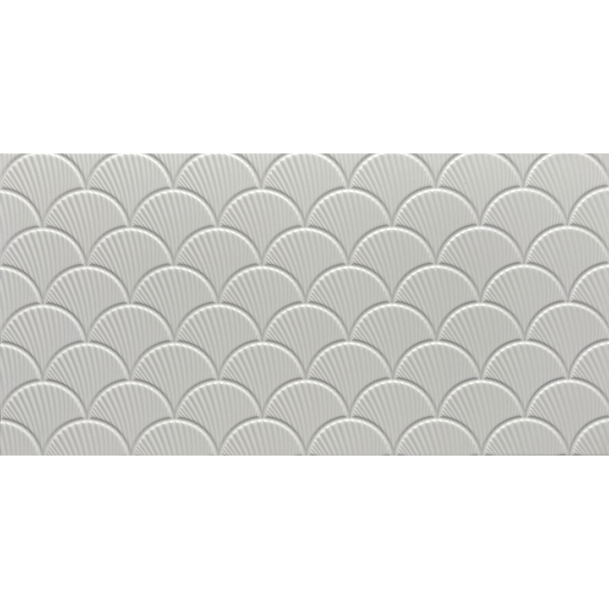 Vision-Shell White Shell Embossed Satin Tile