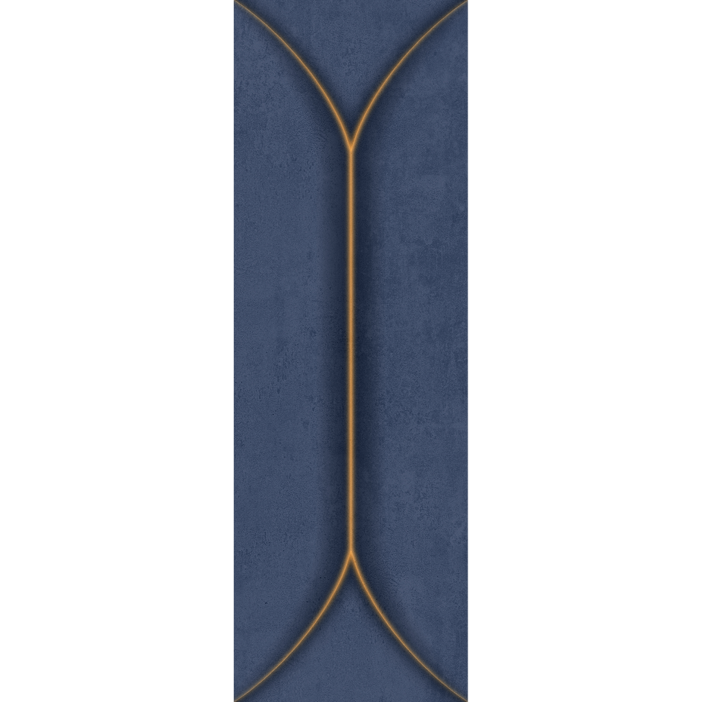 Negassi Navy Lines Embossed Gloss Tile