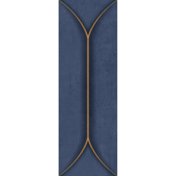 Negassi Navy Lines Embossed Gloss Tile