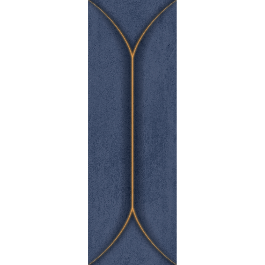 Navy Lines Embossed Gloss Tile