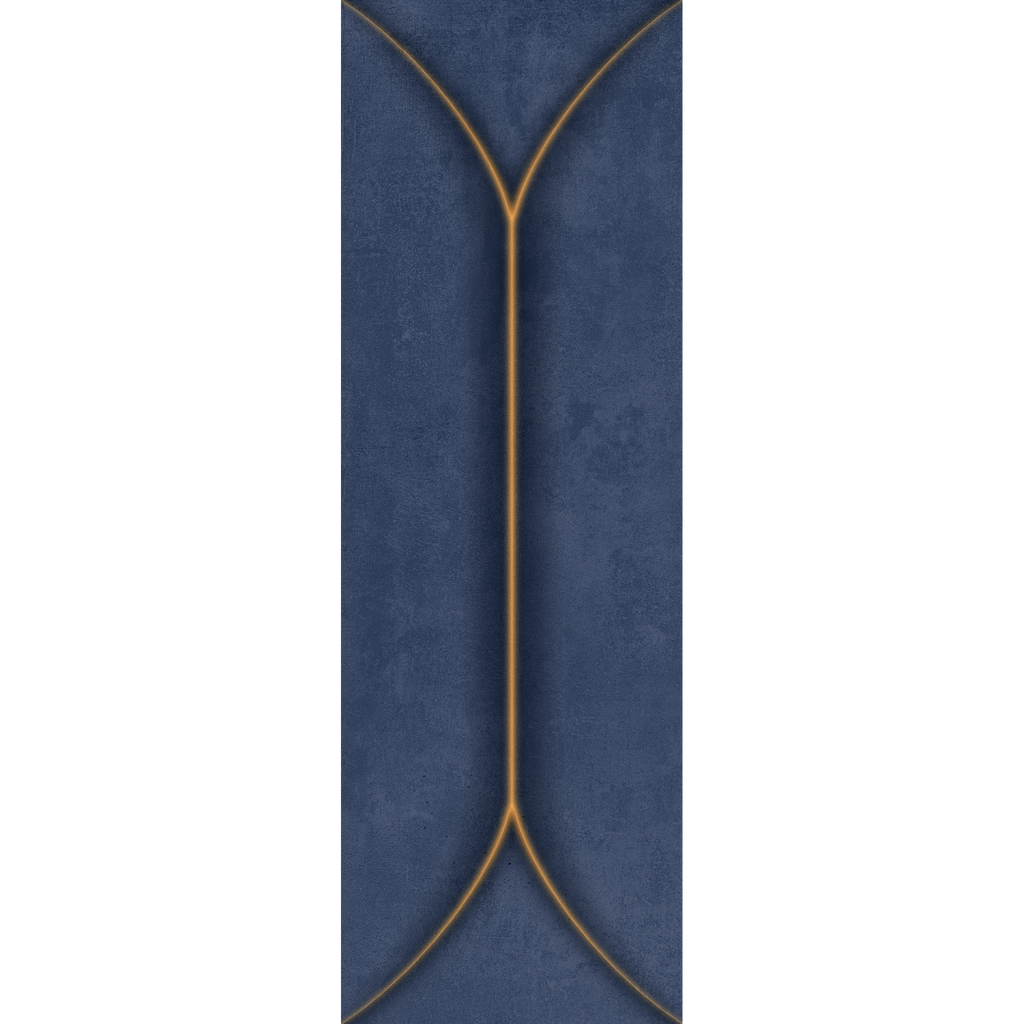 Navy Lines Embossed Gloss Tile