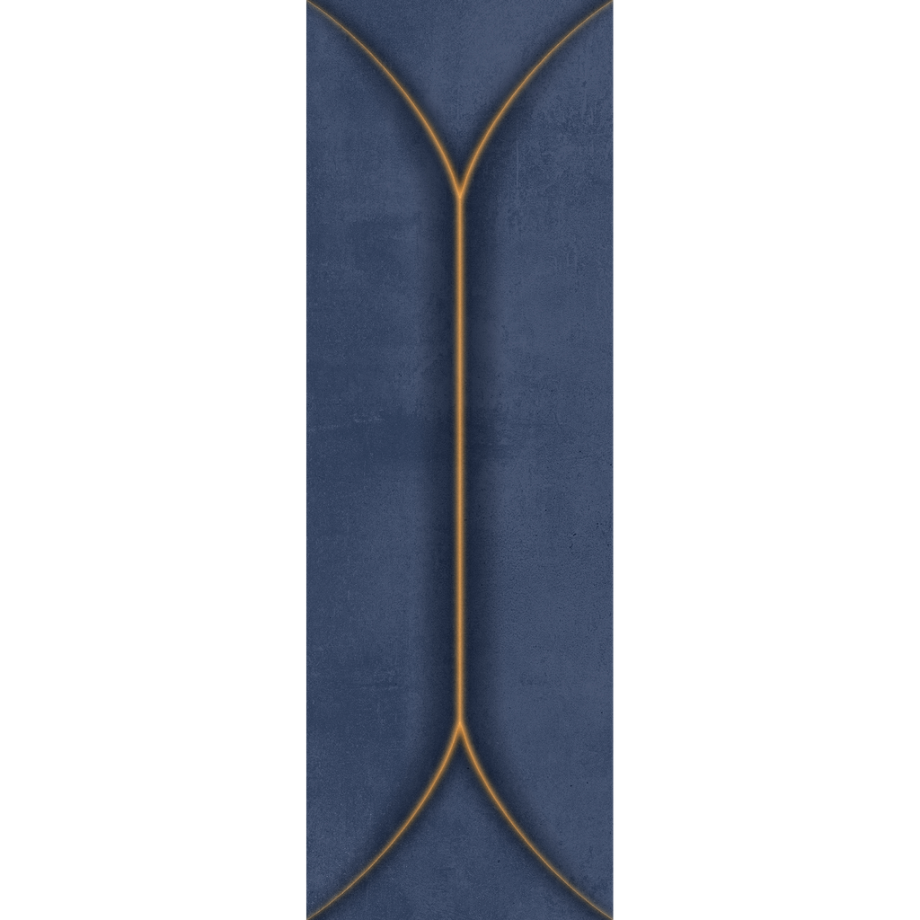 Navy Lines Embossed Gloss Tile