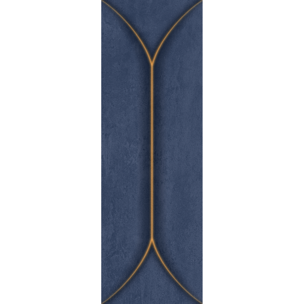 Navy Lines Embossed Gloss Tile