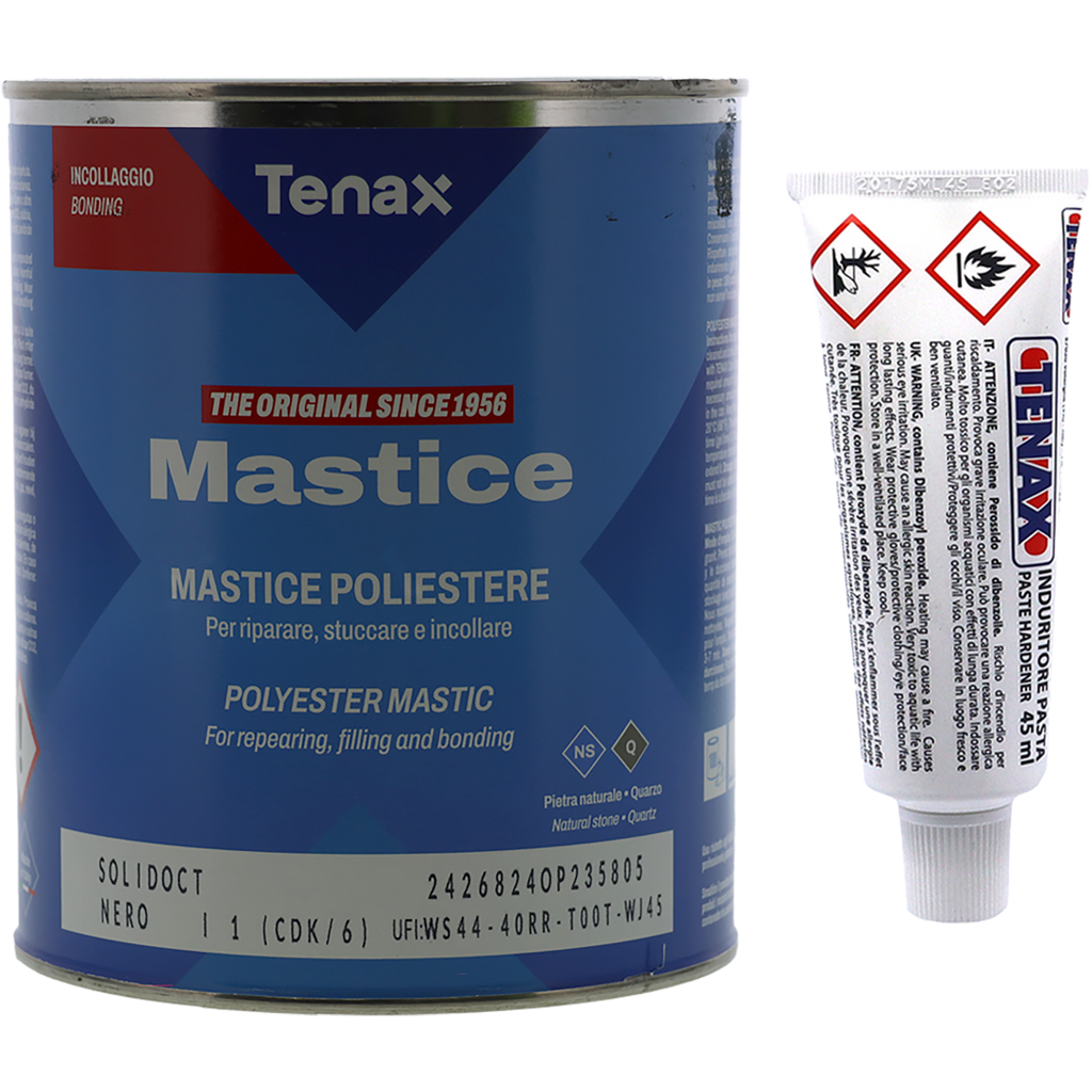 Solid Nero Black Adhesive with Hardener 1L