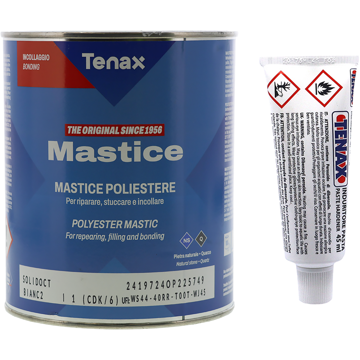 Solid Bianco 2 XWhite Adhesive with Hardener 1L