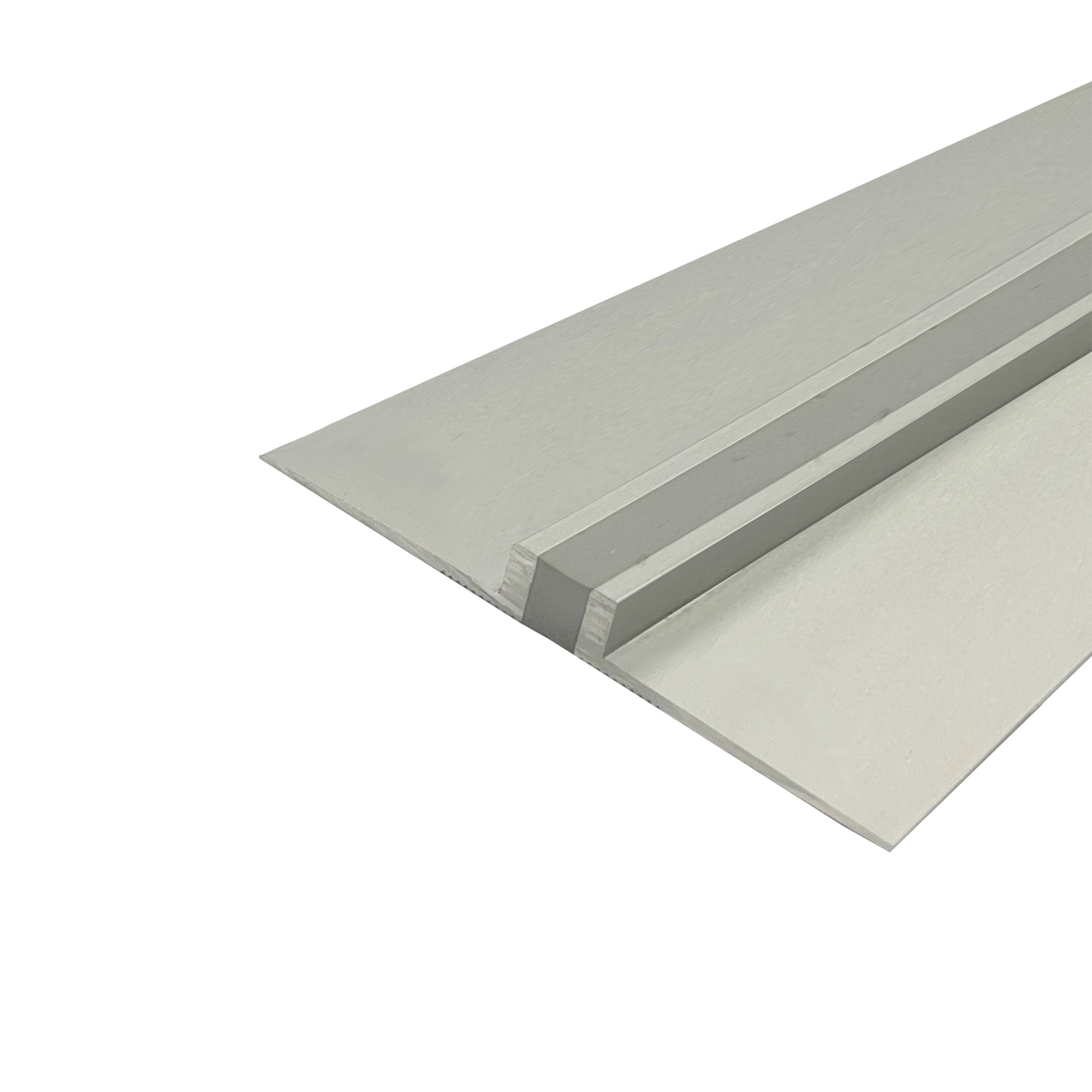 Vinyl Ramp Expansoin Joint Matt Silver Poly Infill Grey Ins 7 x 5.5 x 70 x 3300mm
