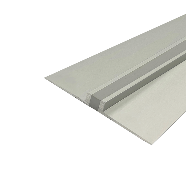 Vinyl Ramp Expansoin Joint Matt Silver Poly Infill Grey Ins 7 x 5.5 x 70 x 3300mm