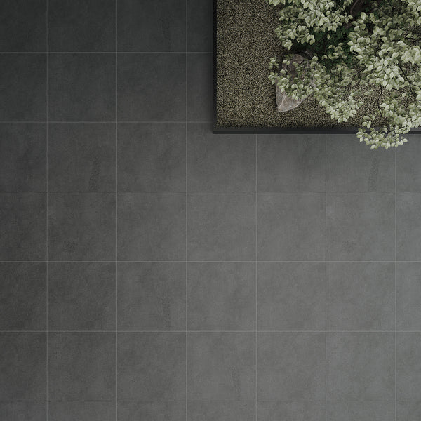 Charcoal Microtec Textured Tile - lifestyle view