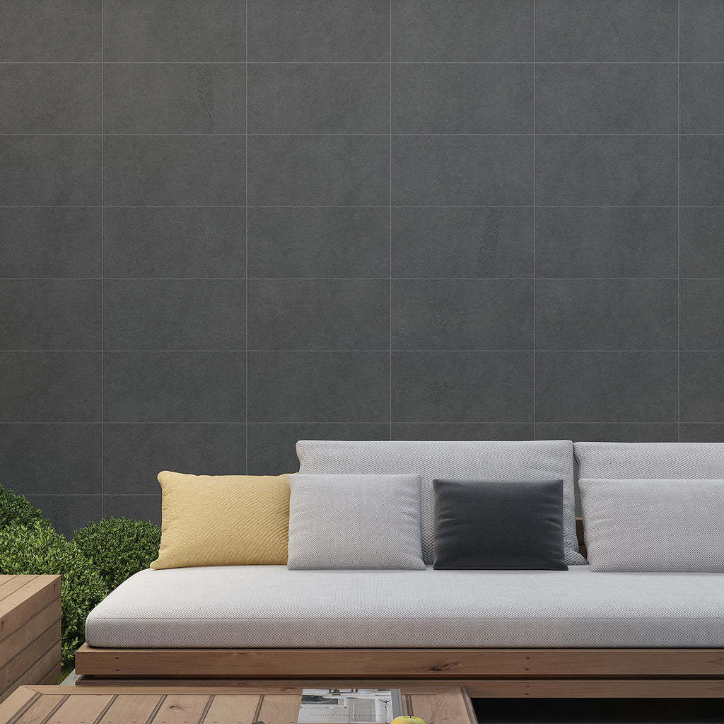 Charcoal Microtec Textured Tile - lifestyle view