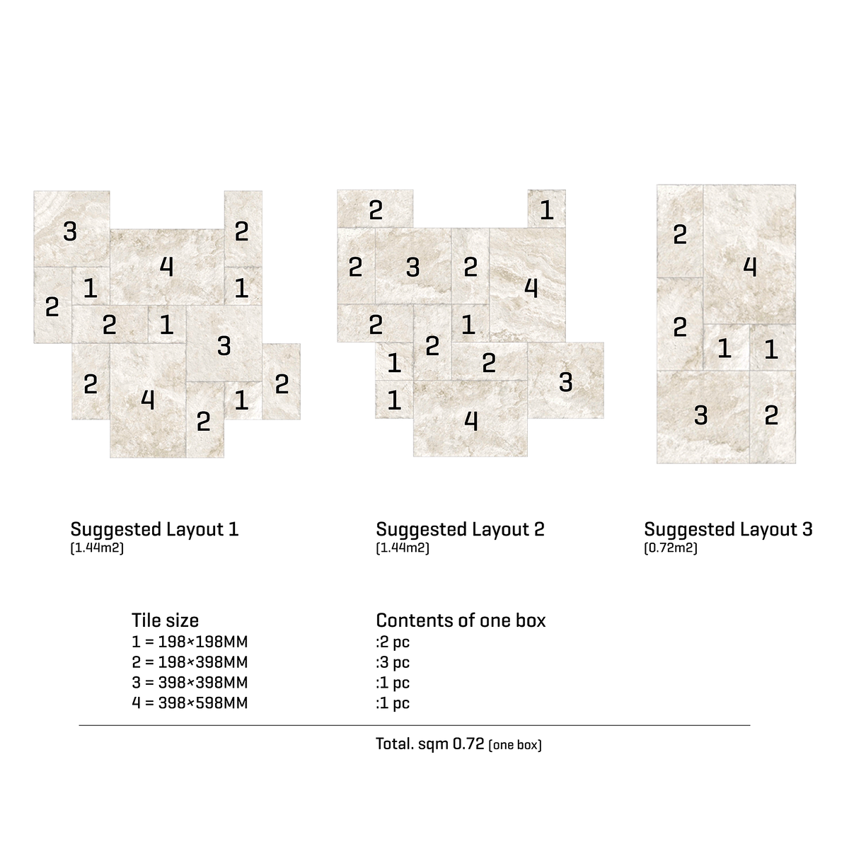 Pompeii Travertine Avorio Structured Microtec Textured French Pattern Tile (Box 0.72m2)