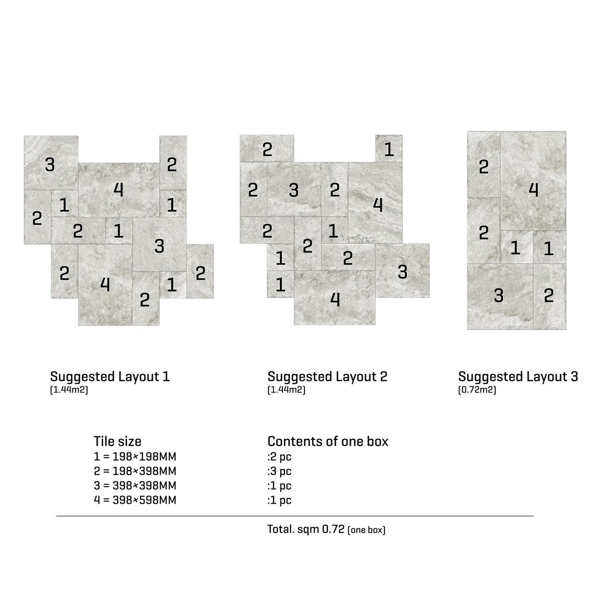 Pompeii Travertine Tortora Structured Microtec Textured French Pattern Tile (Box 0.72m2)