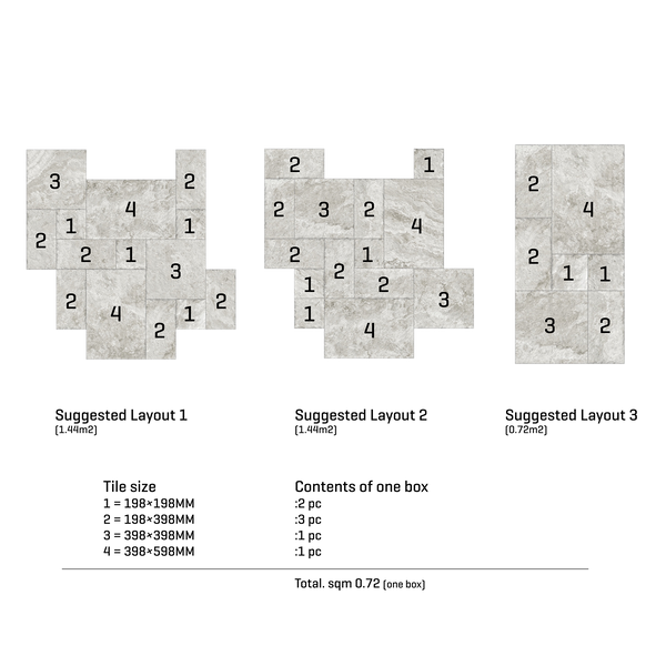 Pompeii Travertine Tortora Structured Microtec Textured French Pattern Tile (Box 0.72m2)