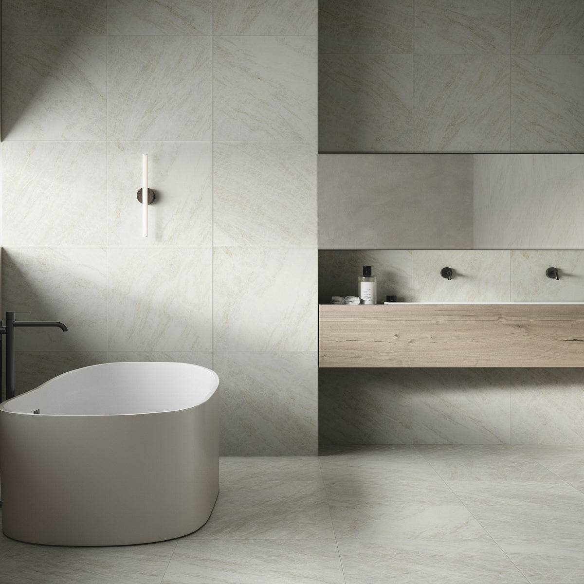 Taj Mahal White HiLite Matt Tile - lifestyle view