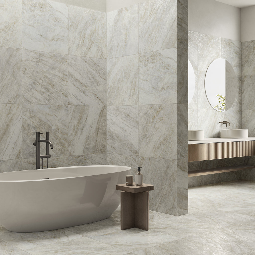 Taj Mahal Grey HiLite Matt Tile - lifestyle view