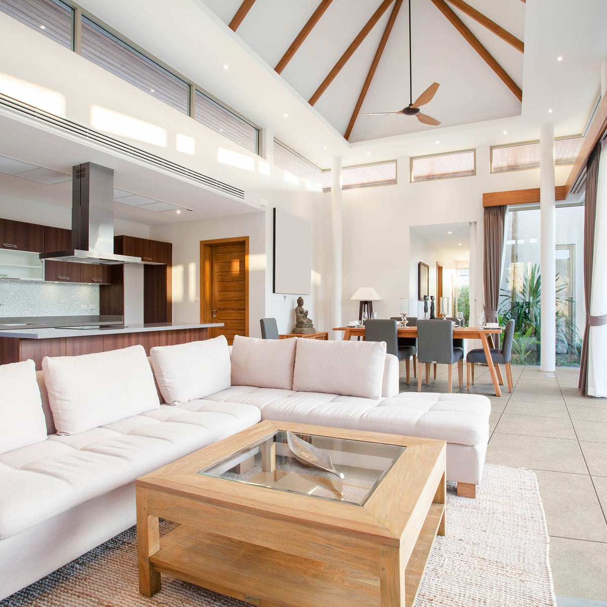 Stone Creme Extra Textured Tile - lifestyle view