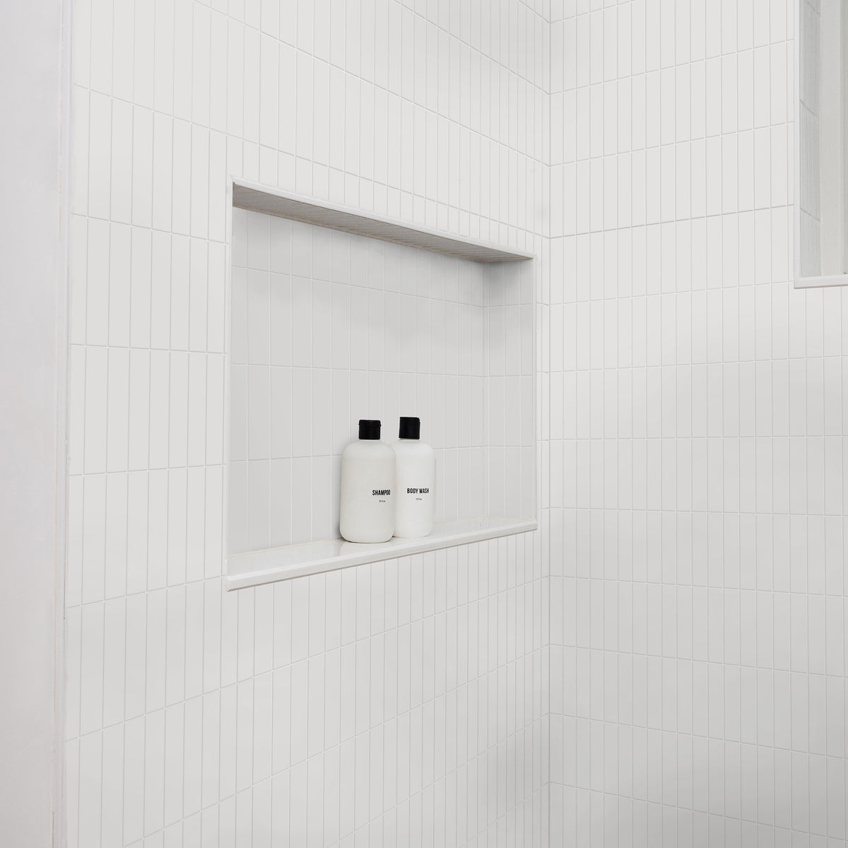 Large Fingers White Satin Mosaic - lifestyle view
