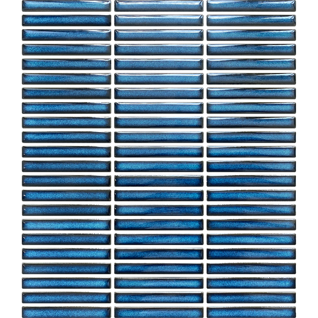 Fire Fingers Blue Embossed Gloss Mosaic