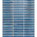 Fire Fingers Blue Embossed Gloss Mosaic