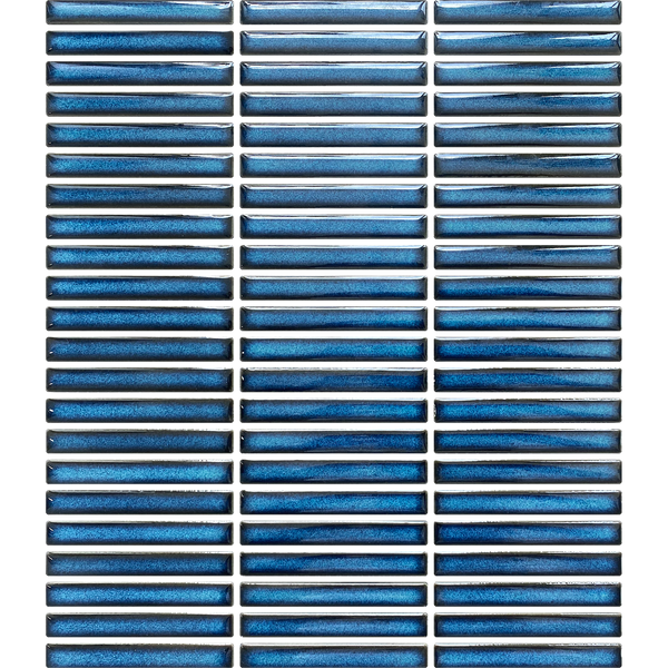 Fire Fingers Blue Embossed Gloss Mosaic