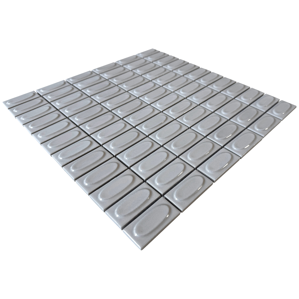 Trinket Drumlin Beige Embossed Gloss Mosaic