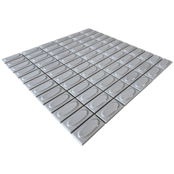 Trinket Drumlin Beige Embossed Gloss Mosaic