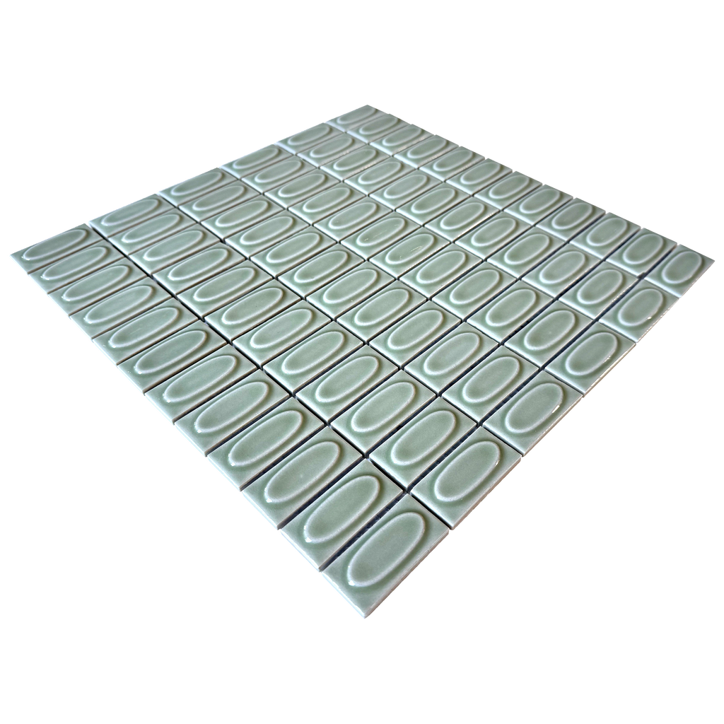 Trinket Drumlin Sage Embossed Gloss Mosaic