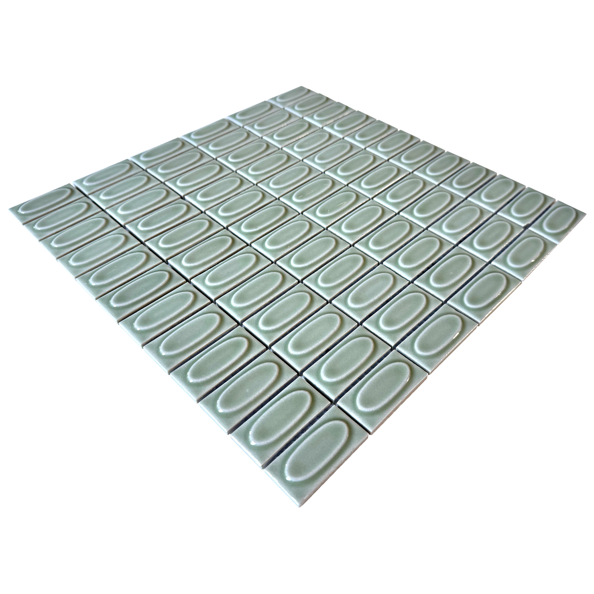 Trinket Drumlin Sage Embossed Gloss Mosaic