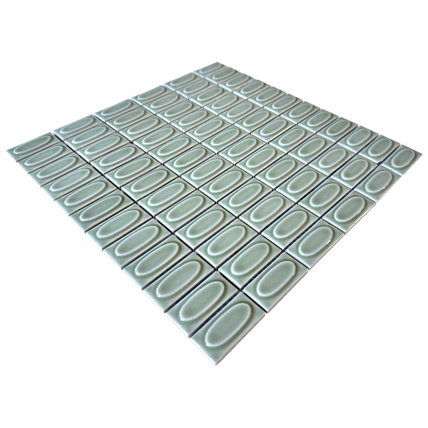 Trinket Drumlin Sage Embossed Gloss Mosaic