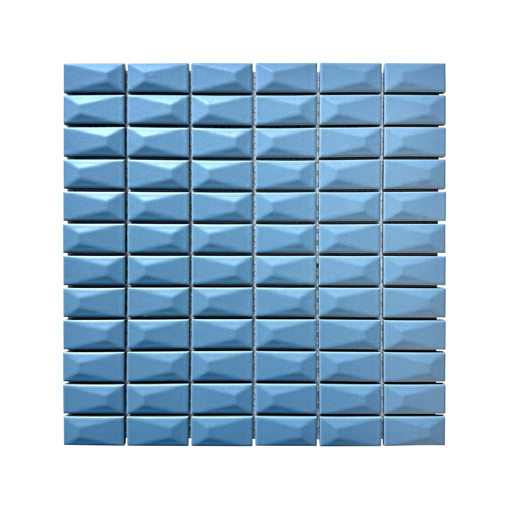 Trinket Rise Blue Embossed Matt Mosaic