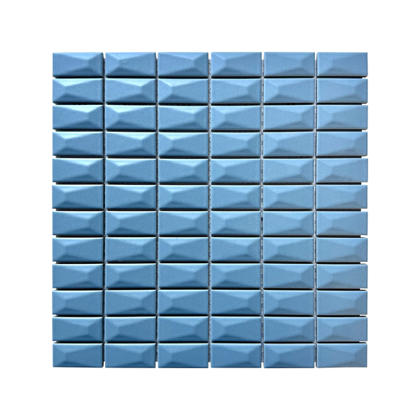 Trinket Rise Blue Embossed Matt Mosaic