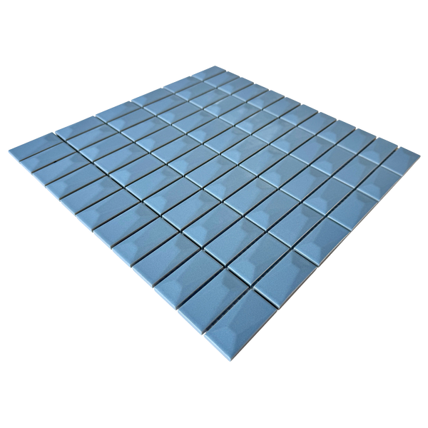 Rise Blue Embossed Matt Mosaic