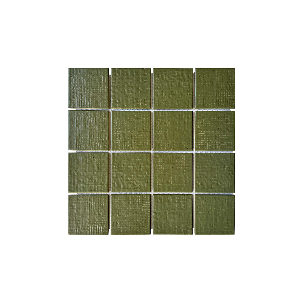 Azuma-Calico Green Calico Square Matt Mosaic