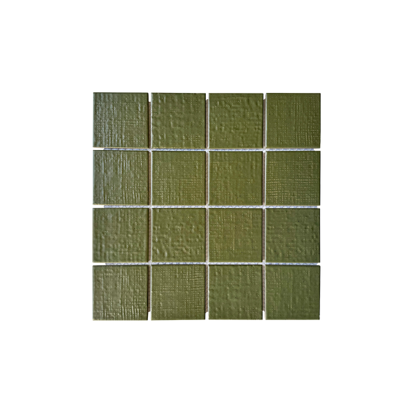 Azuma-Calico Green Calico Square Matt Mosaic