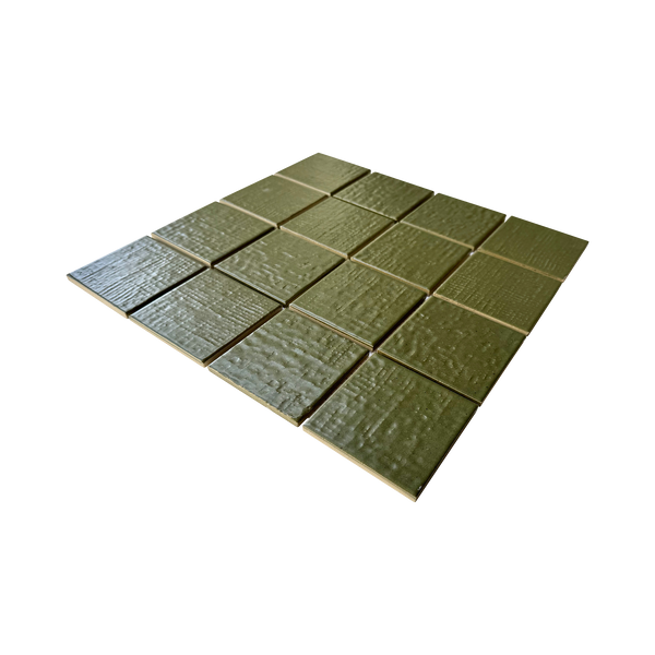 Green Calico Square Matt Mosaic