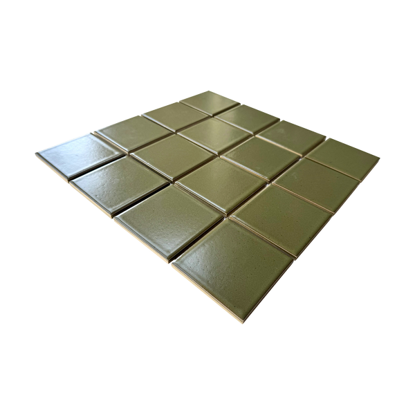 Green Square Silk Mosaic