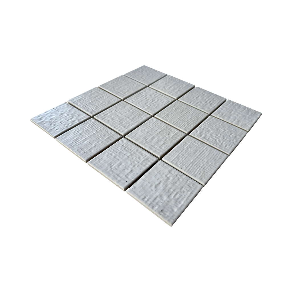 White Calico Square Matt Mosaic